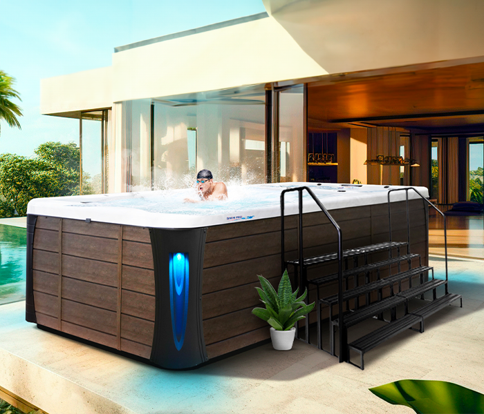 Calspas hot tub being used in a family setting - Austin